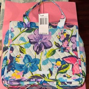 NEW Vintage Vera Bradley Grand Hanging Travel Make Up Marian Floral Cosmetic Bag